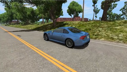 BeamNG drive - Under Truck Trailer Car Crashes