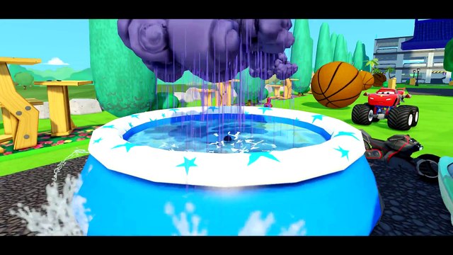 MONSTER TRUCKS MCQUEEN CARS & SPIDERMAN CAR! Spider-Man Colors + Finger Family Song Nursery Rhymes