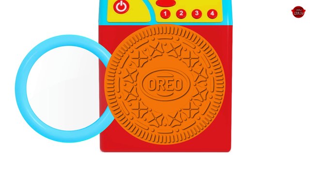 Learn Colors with Surprise Eggs Washing Machine for Children Toddlers - Colours With Cookies