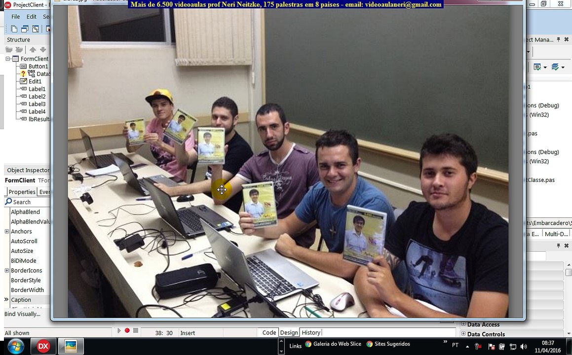 aula 6603 datasnap - adicionar novas funcoes no Server e gerar no Client GenerateDataSnap Client Classes