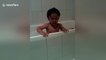 New Zealand baby performs Haka in the bath