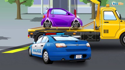 Мультфильм Все Серии Подряд Полицейская Машина - Герой спасает Машинки в Городке! Видео для детей