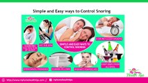 Simple and Easy ways to Control Snoring | My Home Health Tips