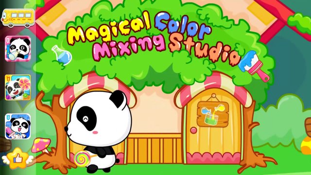 Baby Panda Color Games | Kids Learn Colors with Baby Bus Magical Color Mixing Studio For Children