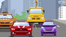 The Yellow Tow Truck helps Racing Car Emergency Vehicles KIDS Cars & Trucks cartoons