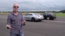 Tesla Model S P90D vs Nissan GT-R - Top Gear Drag Races