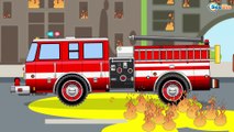 Le Camion de pompier, La Voiture de course et La Voiture de police - Dessin animé français