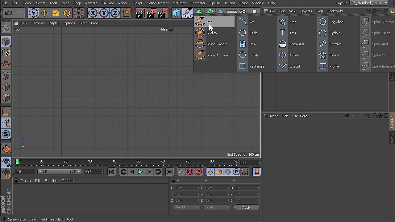 CINEMA 4D - Using the Spline Tools