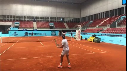 Rafael Nadal's practice at Mutua Madrid Open. 4 May 2017
