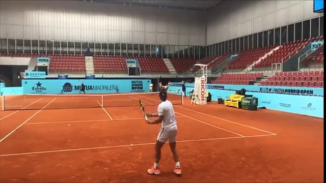 Rafael Nadal's practice at Mutua Madrid Open. 4 May 2017