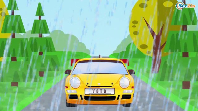 El Coche de Policía! PERSECUCION a Autos de Carreras - Caricatura de carros para niños