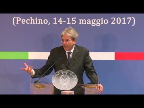 Pechino - Gentiloni in conferenza stampa (16.05.17)