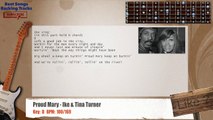 Proud Mary - Ike & Tina Turner LOW Guitar Backing Track with chords and lyrics