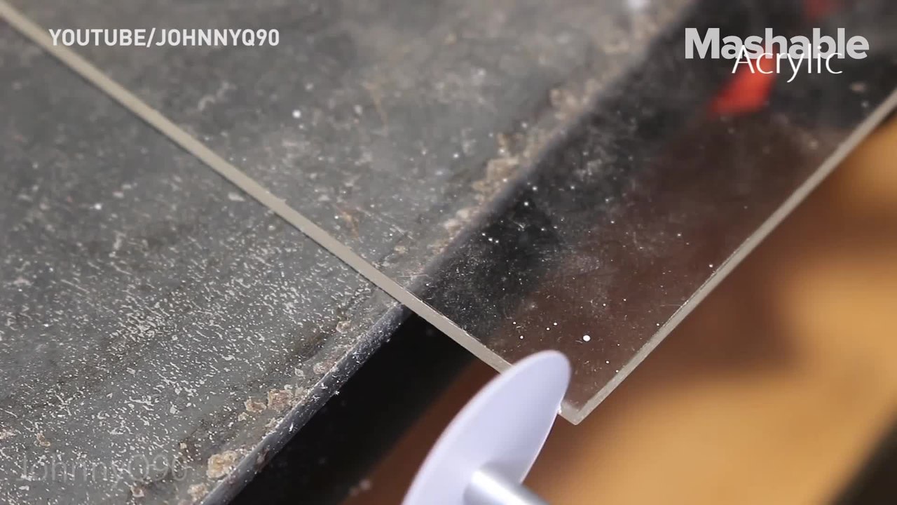 This blade is made from printer paper and it can cut through wood like it's butter