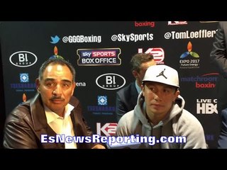 ABEL SANCHEZ: WHY WEIGHT ADVANTAGE ISN'T "RELEVANT" GGG: RIGHT NOW BROOK IS "SAME SIZE..SAME WEIGHT"