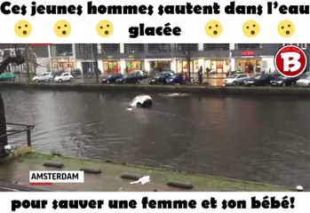 Ces jeunes hommes sautent dans l’eau glacée