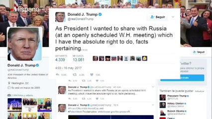 Trump defiende “derecho” de compartir información con Rusia