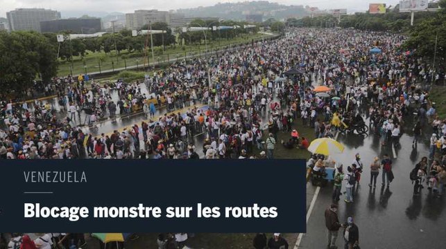 Blocage massif sur les grandes routes du Venezuela