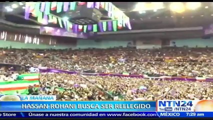 Presidente de Irán, Hassan Rohani, organiza multitudinario evento para buscar la reelección este viernes