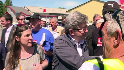 Mélenchon rend visite aux salariés de GM&S dans la Creuse