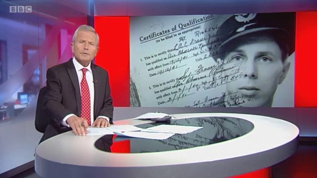 BBC1_Look North (East Yorkshire & Lincolnshire) 15May17 - reward for return of stolen logbook belonging to the late Flight Sergeant John Fraser of the Dambusters