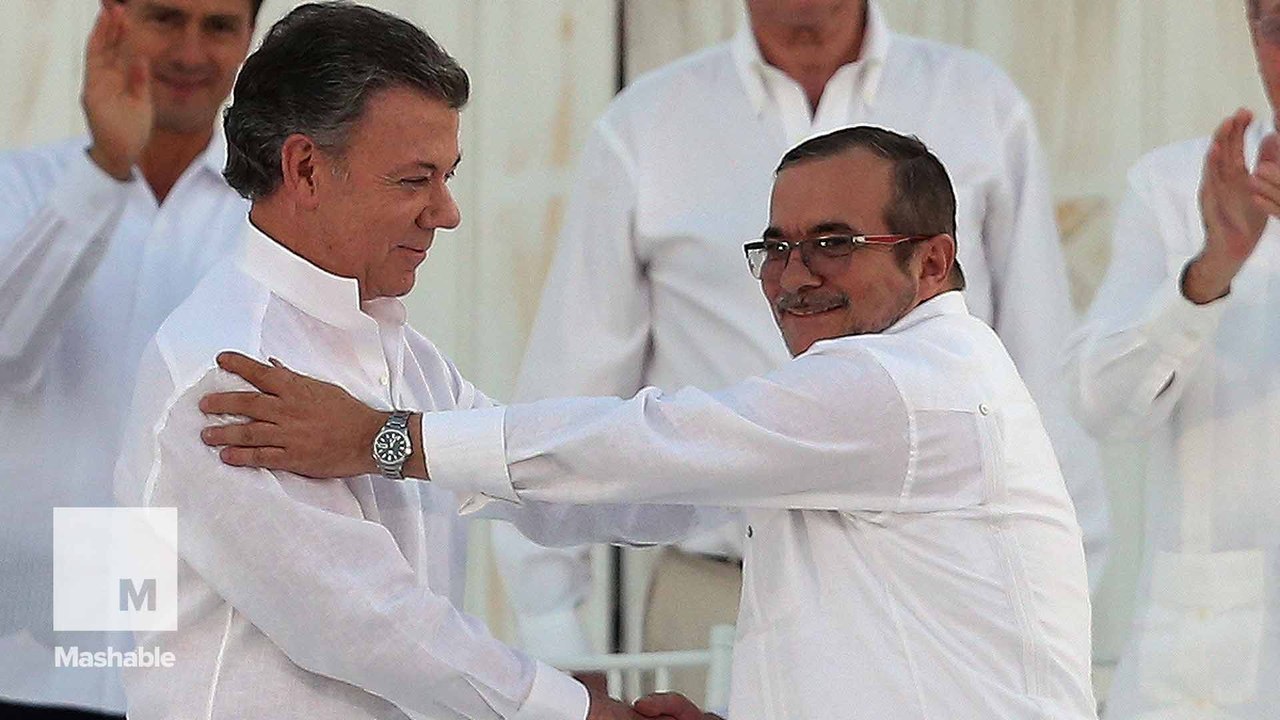 Colombian President wins Nobel Peace Prize for efforts to end 52-year-old conflict