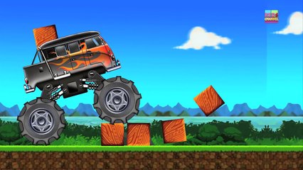 monster truck stunts | kids cartoon cars video