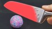 EXPERIMENT Glowing 1000 degree KNIFE VS Rubber Band Ball