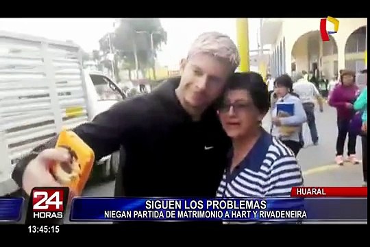 Huaral: niegan partida de matrimonio a Korina Rivadeneira y Mario Hart