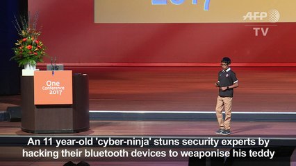 Cyber kid stuns experts showing toys can be 'weapons'