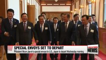 President Moon Jae-in's special envoys to U.S., Japan to depart Wednesday