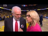 Gregg Popovich Reflects on 1st Qtr | Spurs vs Warriors | Game 2 | May 16, 2017 | 2017 NBA Playoffs