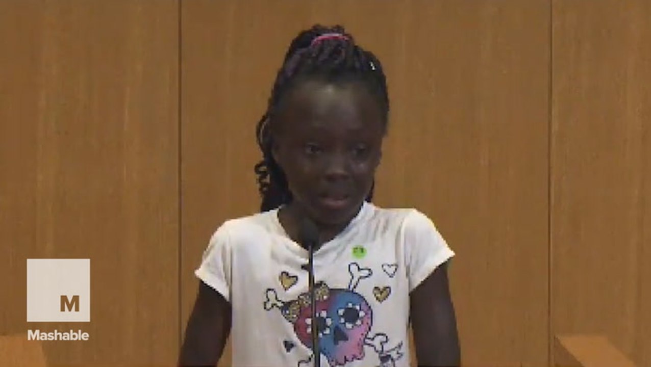 'I never felt this way till now:' Young girl breaks down as she speaks of violence around her