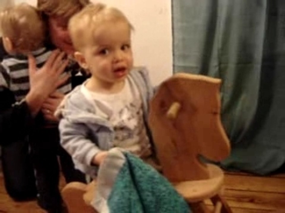 Leo on the rocking horse