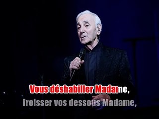 Charles Aznavour - Dormir avec vous madame KARAOKE / INSTRUMENTAL