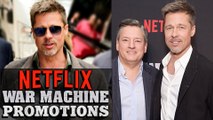 Brad Pitt Promoting Netflix's 'War Machine' In NYC In Super Thin New Look