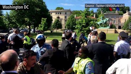 Etats-Unis : Confrontation entre le service de sécurité d'Erdogan et des manifestants