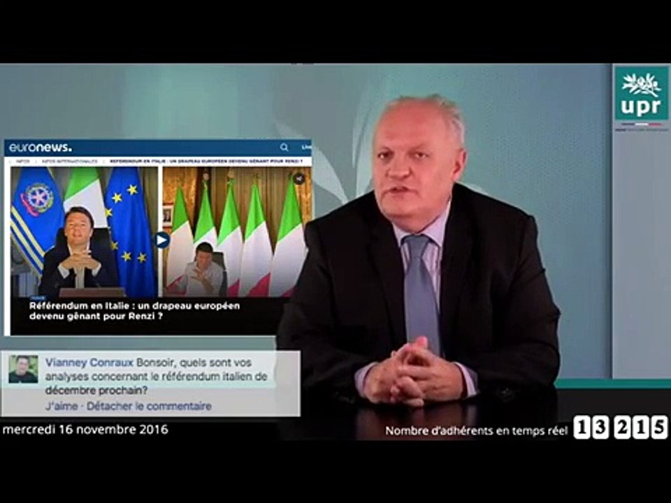 Asselineau fera retirer tous les drapeaux européens des qu'il sera élu président