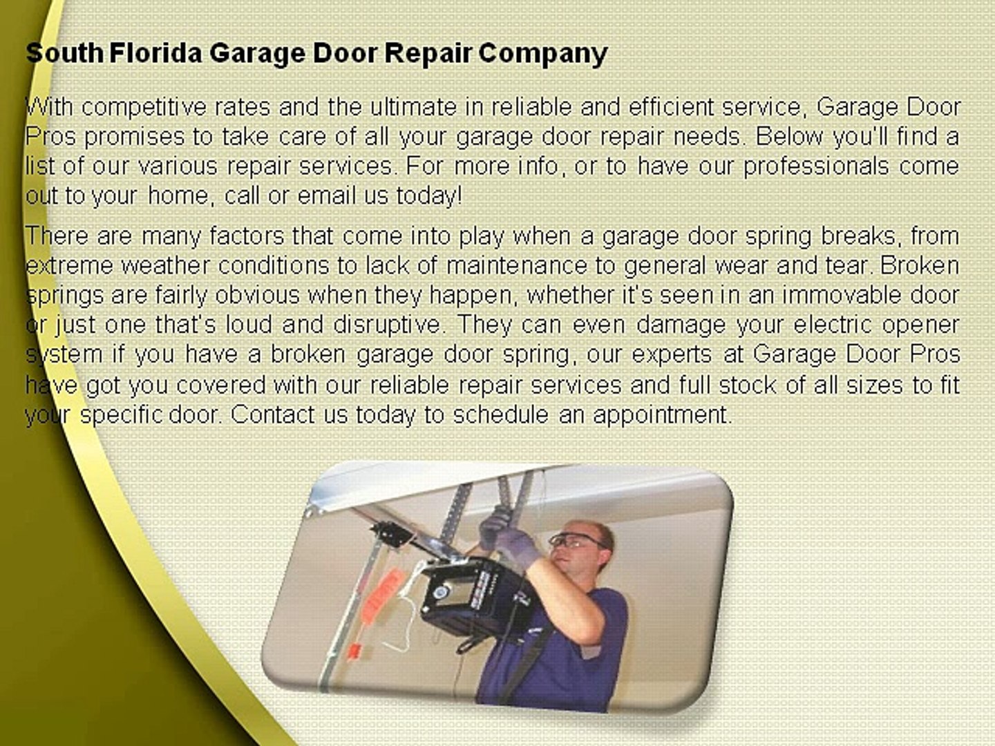 ⁣Garage Door Repair Plantation - Garage Door Pro’s