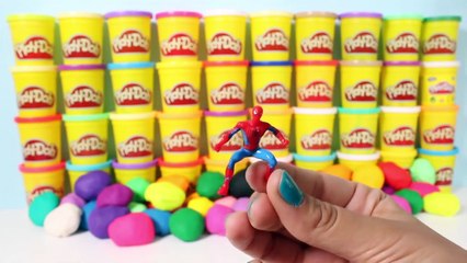 Play Doh Surprise Eggs Peppa Pig Frozen Mickey Mouse Spiderman Minnie Masha Disney Huevos