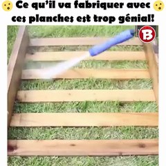 ce qu’il va fabriquer avec ces planches est trop génial !