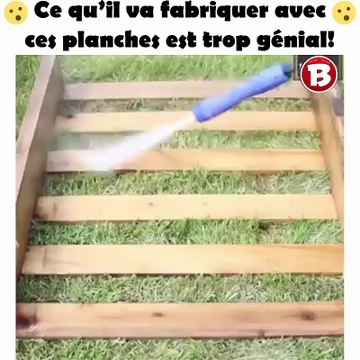 ce qu’il va fabriquer avec ces planches est trop génial !