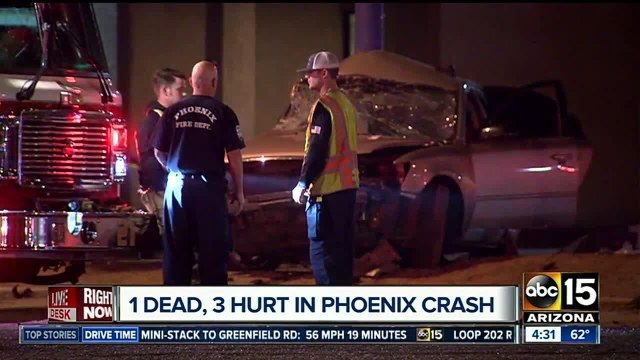One dead, three injured in south Phoenix crash