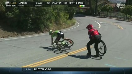 Tom Skujins Took a Hard Crash at The Stage 2 of The Amgen Tour of California 201
