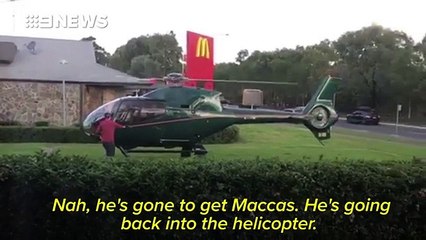Cet Australien va en hélicoptère chercher son burger chez macdo