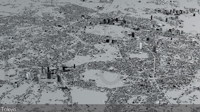 Tokyo Japan Streets and Buildings Pro Architectural 3D Model