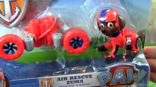 Paw Patrol Air Rescue ZUMA Pack Pup & Badge NEW 2016 PAW PATROL AIR RESCUE PUPS