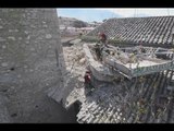 Norcia (PG) - Terremoto, messa in sicurezza Porta Romana (17.05.17)