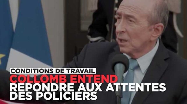 Collomb entend répondre aux attentes des policiers sur les conditions de travail