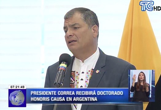 Diálogo de paz en Quito, Correa viajó a Argentina